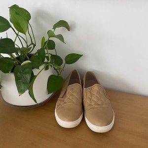 Steve Madden Quilted Tan Slip on Sneaker